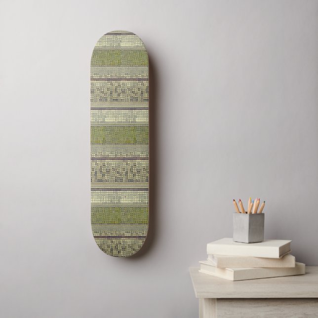 Skateboard Paneles dorados (Arte de la pared)