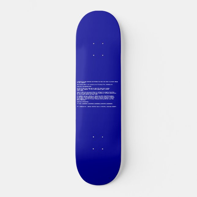Skateboard Pantalla azul de la muerte (Anverso)