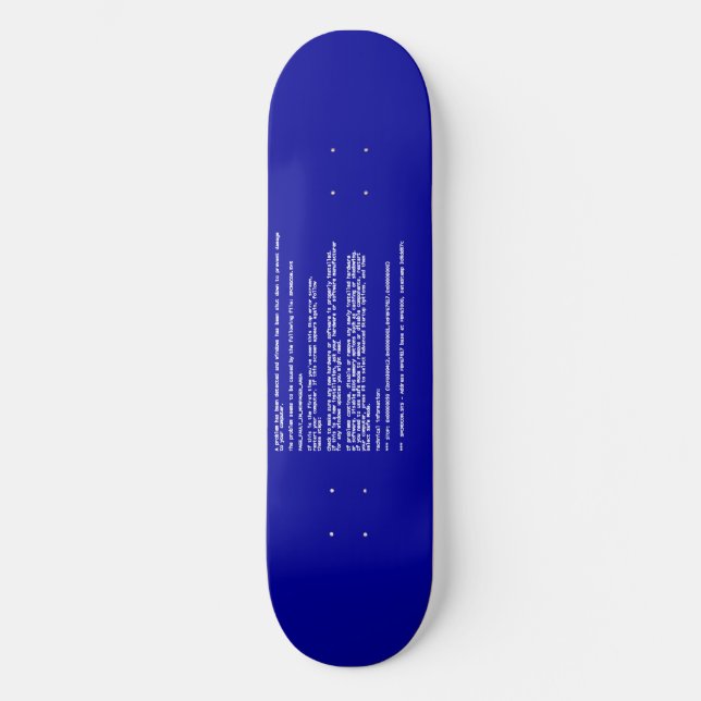 Skateboard Pantalla azul de la muerte (Anverso)