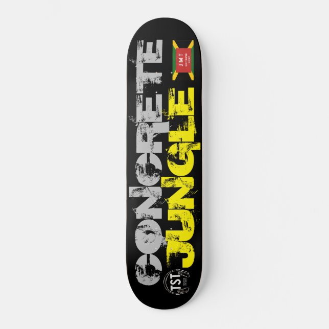 SKATEBOARD PANTALLA CONCRETA JUNGLE (Anverso)