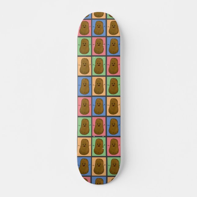 Skateboard Papa estilo de arte pop (Anverso )