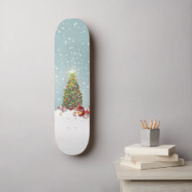Papá Noel con el árbol de Navidad