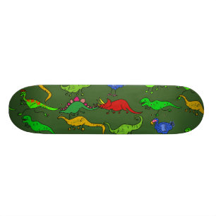 Skateboard Papel pintado de Dino