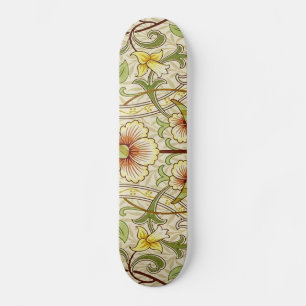 Skateboard Papel pintado de flores clásico Narciso de William