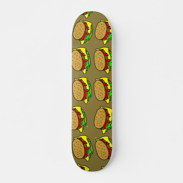 Skateboard Papel pintado de la hamburguesa (Anverso )
