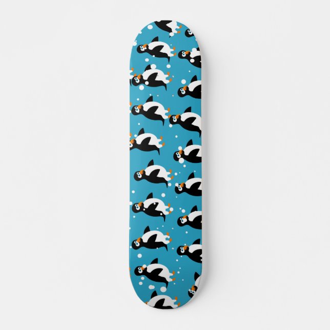 Skateboard Papel pintado del pingüino (Anverso )