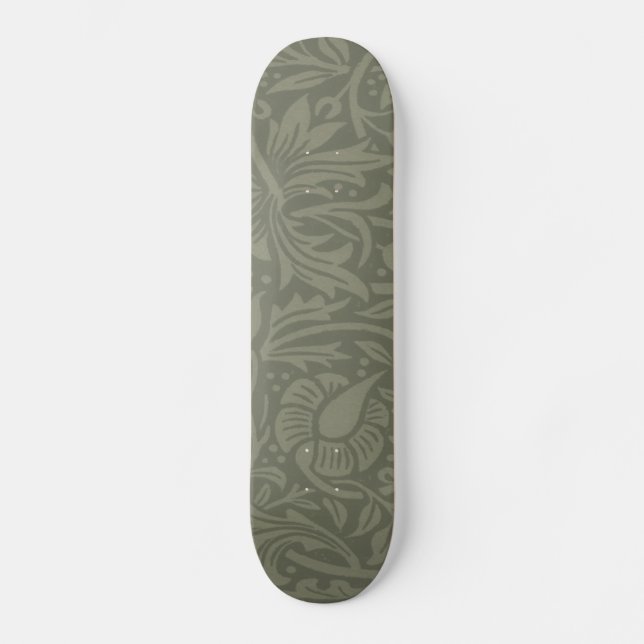 Skateboard Papel pintado floral de narciso William Morris (Anverso)