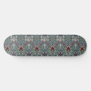 Skateboard Papel pintado floral Morris Navy Blue Snakeshead