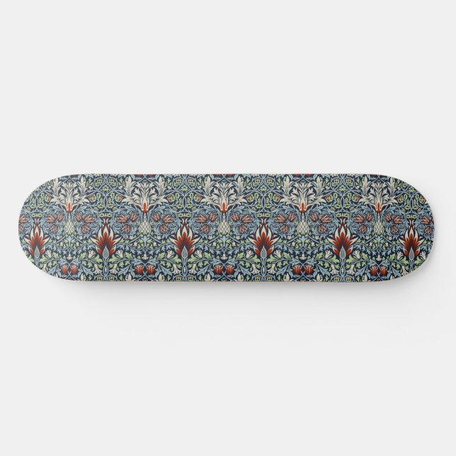 Skateboard Papel pintado floral Morris Navy Blue Snakeshead (Horz)
