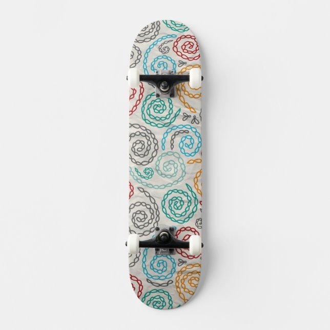 Skateboard Papel rumpled suposición del bordado (Anverso)