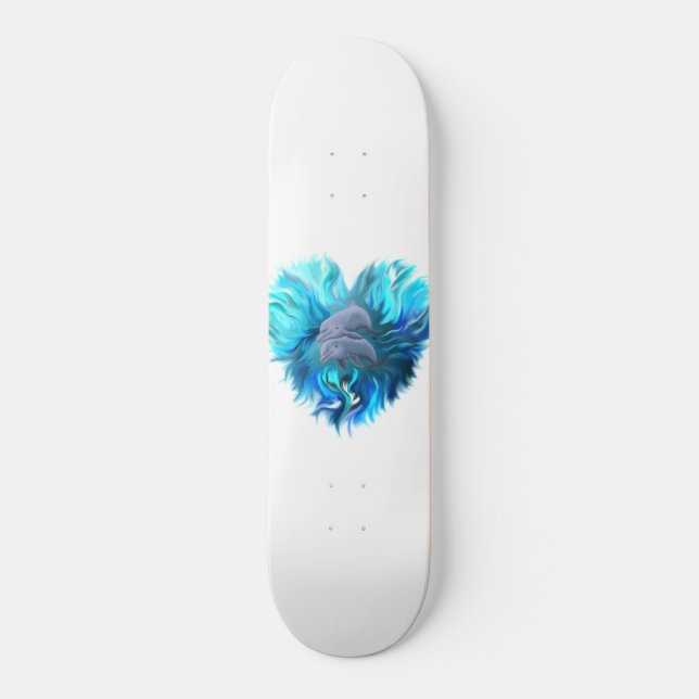 Skateboard Par de delfines (Anverso)