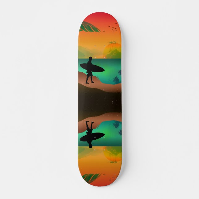 Skateboard Paraíso oceánico de verano (Anverso )