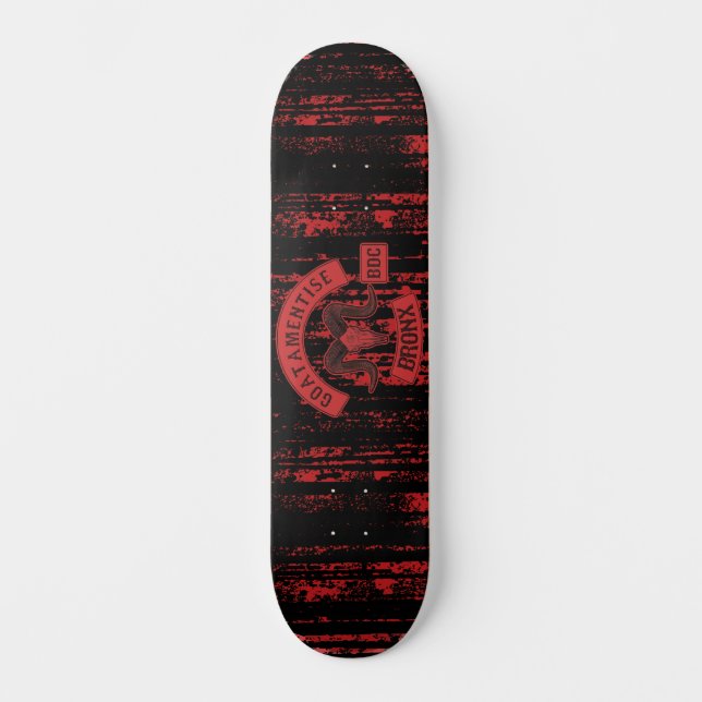 Skateboard Parche Goatamentise Red Biker (Anverso)