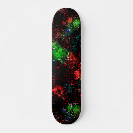 Skateboard Parches de colores llamativos bajo trazas oscuras