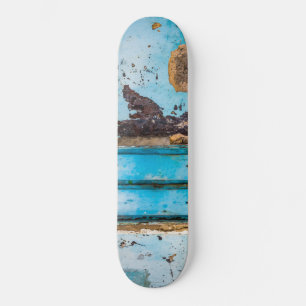 Skateboard Pared azul y puerta