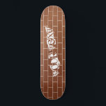 Skateboard Pared de ladrillo - Texto/Nombre Personalizado / M<br><div class="desc">Una Pared de Ladrillo - Añadir su Texto Especial / Nombre / Número / Año / Mensaje / Más - Elegir / agregar sus fuentes favoritas / color !</div>