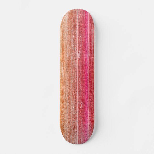 Skateboard pared de madera colorida (Anverso)