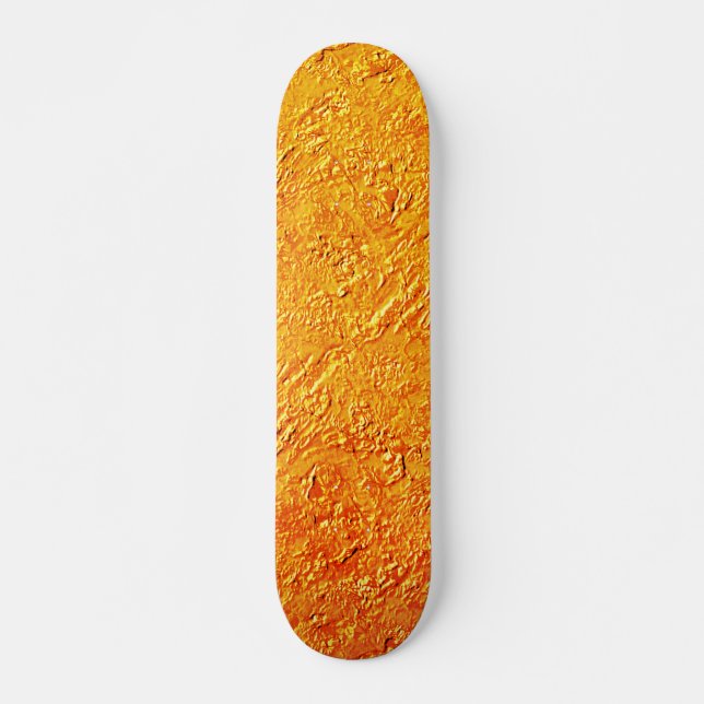 Skateboard Parede derroituosa com textura amarela e laranja (Anverso )