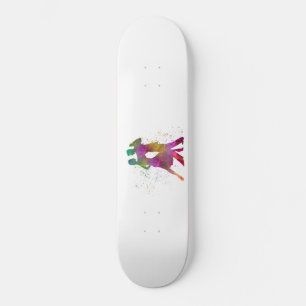 Skateboard Pareja de baile en acuarela