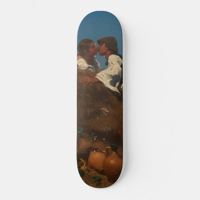 Skateboard Pareja de besos (The Kiss) (por von Pettenkofen) (Anverso)