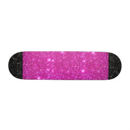 Skateboard Parkle rosa con estrella negra termina con skatebo