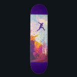 Skateboard Parkour Urban Free Running Freestyling Moderno Art<br><div class="desc">La impresión de un artista colorido de que se practica el parkour en una calle urbana trasera.</div>