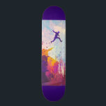 Skateboard Parkour Urban Free Running Freestyling Moderno Art<br><div class="desc">La impresión de un artista colorido de que se practica el parkour en una calle urbana trasera.</div>