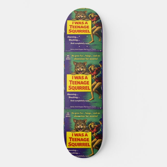 Skateboard Parodia de Ardilla Adolescente (Anverso)