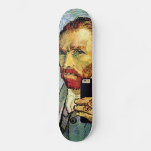 Skateboard Parodia de autorretrato de teléfono móvil Van Gogh