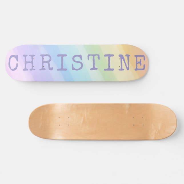 Skateboard Pastel Custom Board Option to add Trucks & Wheels (Horz)