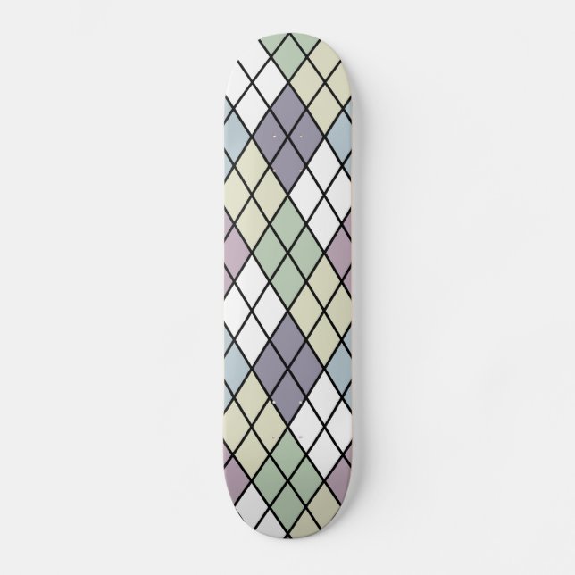 Skateboard Pastel Diamonds Argyle (Anverso)