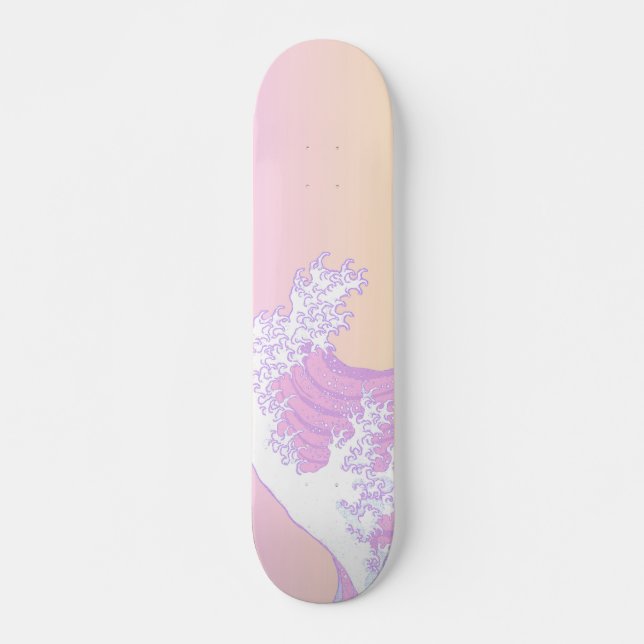 Skateboard Pastel Great Wave de Kanagawa (Anverso )