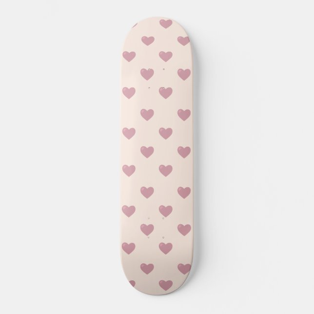 Skateboard Pastel Love Hearts (Anverso)