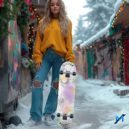 Skateboard Pastel Resumen Cubierta de piel de semitono