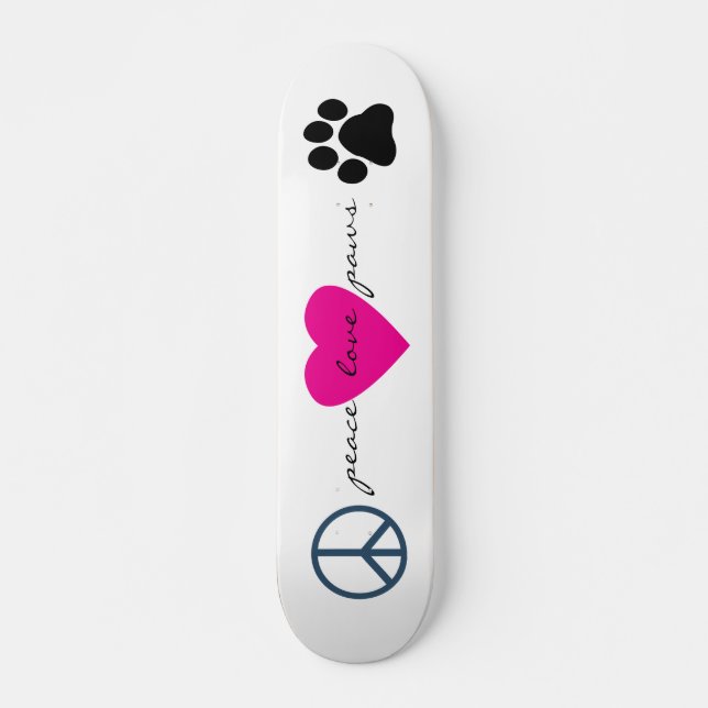 Skateboard Patas del amor de la paz (Anverso )