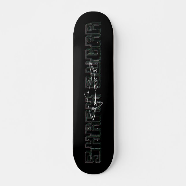 Skateboard Patín del neón del azúcar del tiburón (Anverso )