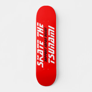 SKATEBOARD PATINA EL TSUNAMI APOYA EL ALIVIO DE JAPÓN