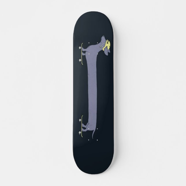 Skateboard Patinador perro-Largo Funyy del dachshund del (Anverso )