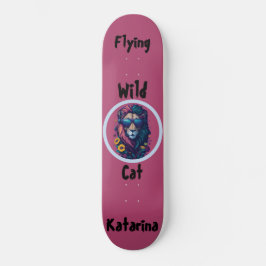 Skateboard Patinador único con nombre personalizado de gato s