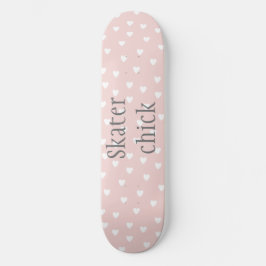 Skateboard Patinadora | Rubor Pink con Chicas de los corazone