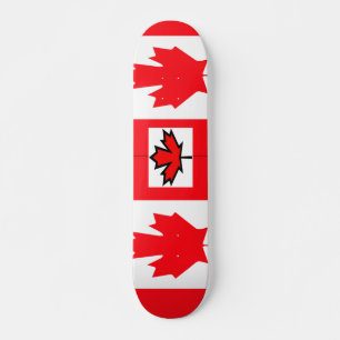 Skateboard patinadores de bandera de canadá