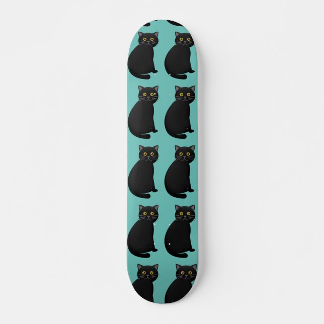 SKATEBOARD PATINADORES DE GATO NEGRO (Anverso )