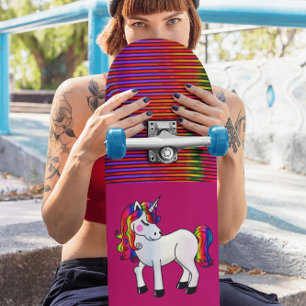 SKATEBOARD PATINADORES UNICORN PINK PARA CHICAS