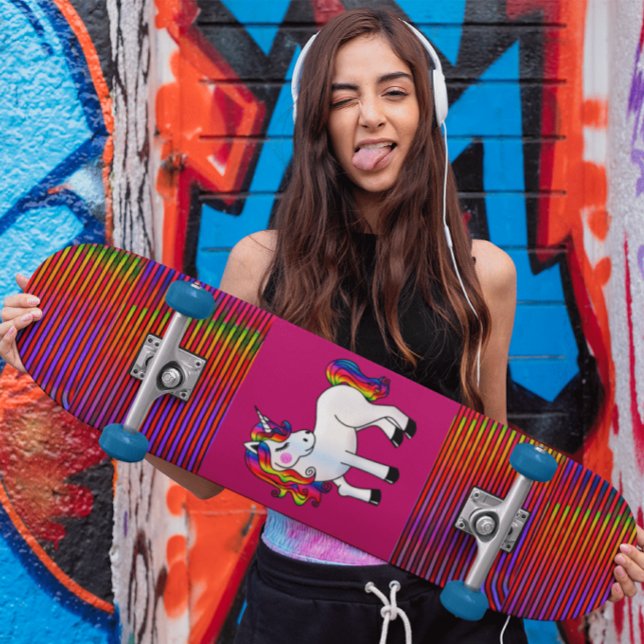 SKATEBOARD PATINADORES UNICORN PINK PARA CHICAS (Subido por el creador)