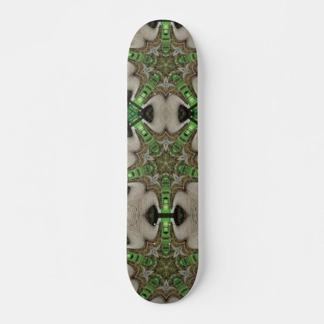 Skateboard Patinaje artístico abstracto de madera verde esmer (Anverso )