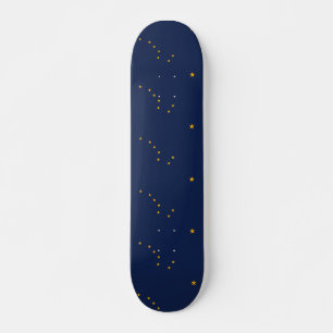 Skateboard Patinaje con bandera de Alaska