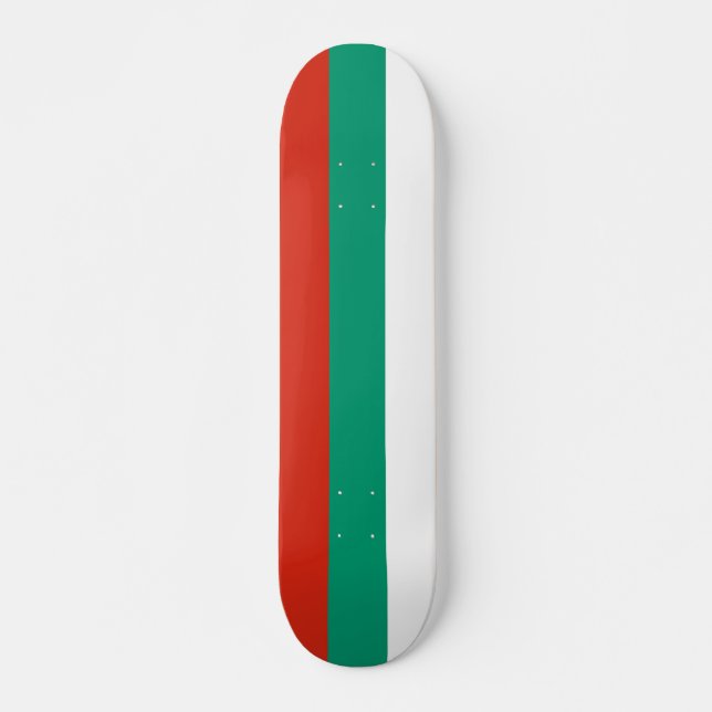 Skateboard Patinaje con bandera de Bulgaria (Anverso )