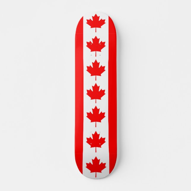 Skateboard Patinaje con bandera de Canadá (Anverso )