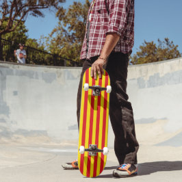 Skateboard Patinaje con bandera de Cataluña