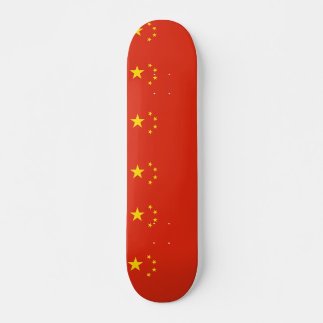 Skateboard Patinaje con bandera de China (Anverso )